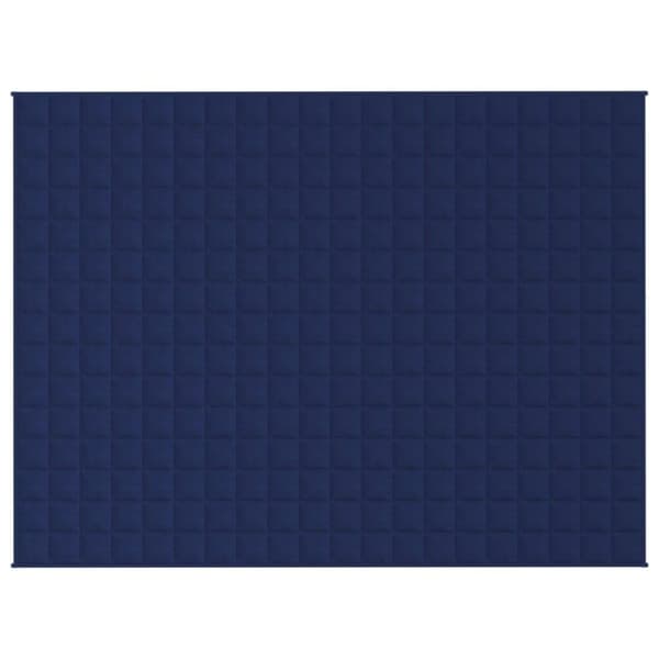 vidaXL tyngdetæppe 150x200 cm 7 kg stof blå