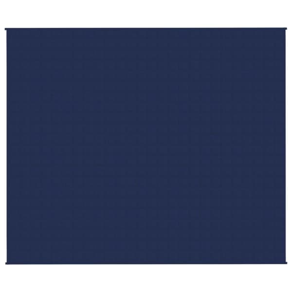 vidaXL tyngdetæppe 220x260 cm 11 kg stof blå