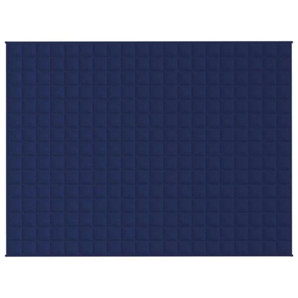 vidaXL tyngdetæppe 150x200 cm 11 kg stof blå
