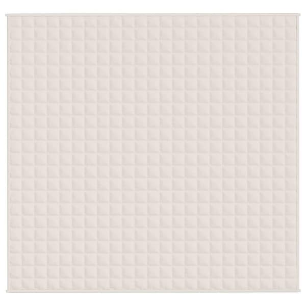 vidaXL Painopeitto vaalea kerma 220x235 cm 15 kg kangas