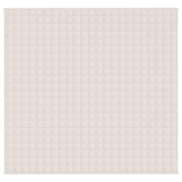 vidaXL Painopeitto vaalea kerma 220x235 cm 15 kg kangas