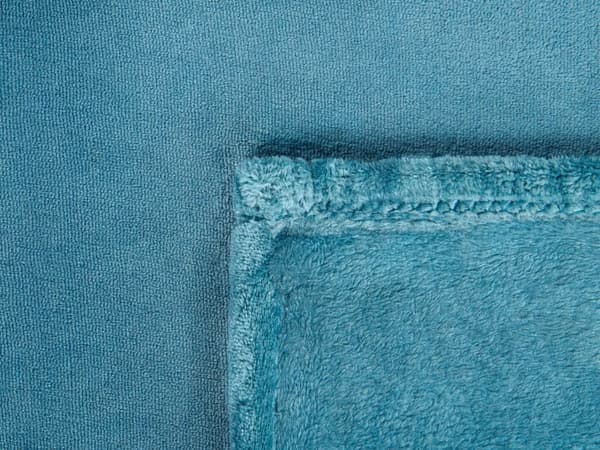 Pläd Blå Polyester 200 x 220 cm Mjuk Sängöverkast Hemtillbehör Modern Design