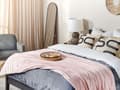 Miniatyrbillede 2 af 5: Fleecetæppe Lyserød Polyester 150 x 200 cm Blød Hyggetæppe til Sofaen Plaid til Seng Dekoration Moderne Tilbehør Varm Tæppe