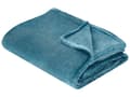 Miniatyrbillede 1 af 5: Fleecetæppe Blå Polyester 150 x 200 cm Blød Hyggetæppe til Sofaen Plaid til Seng Dekoration Moderne Tilbehør Varm Tæppe