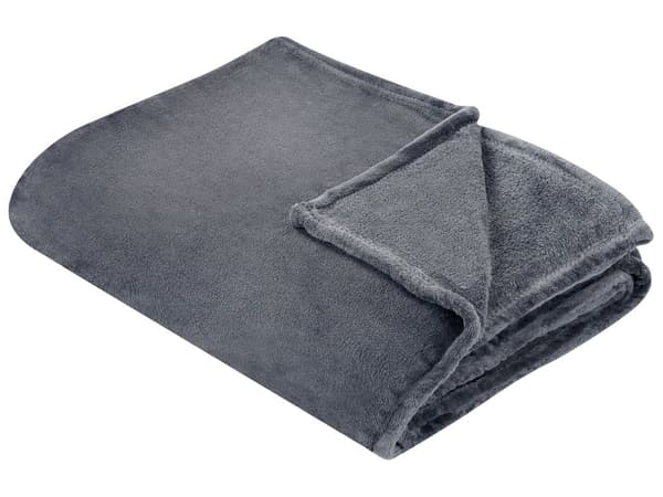 Fleecetæppe Grå Polyester 200 x 220 cm Blød Hyggetæppe til Sofaen Plaid til Seng Dekoration Moderne Tilbehør Varm Tæppe