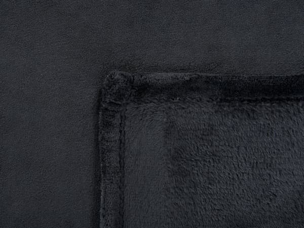 Pläd Svart Polyester 150 x 200 cm Mjuk Sängöverkast Hemtillbehör Modern Design