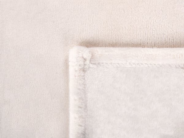 Pläd Off-White Polyester 150 x 200 cm Mjuk Sängöverkast Hemtillbehör Modern Design