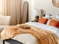 Miniatyrbilde 2 av 5: Pledd Sandbeige Polyester 200 x 220 cm Mykt Moderne design Sengeteppe Dekorativt Tilbehør Tekstiler Soverom Stue