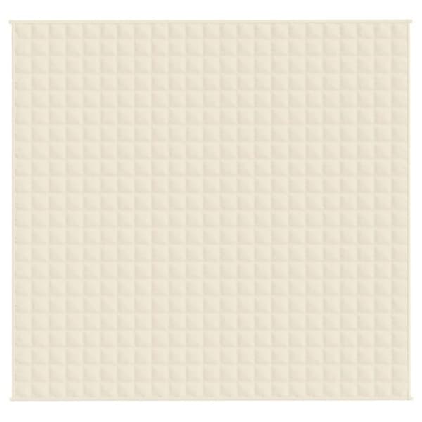 vidaXL Painopeitto vaalea kerma 220x235 cm 15 kg kangas