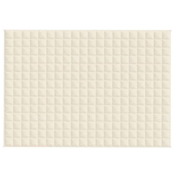 vidaXL tyngdetæppe 138x200 cm 10 kg stof lys cremefarve