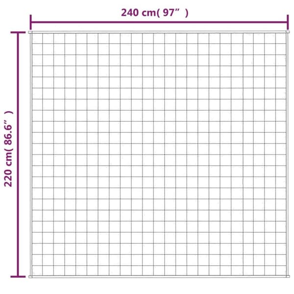 vidaXL Painopeitto vaalea kerma 220x240 cm 15 kg kangas