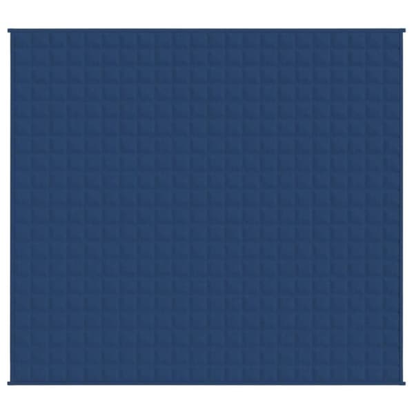 vidaXL tyngdetæppe 220x235 cm 15 kg stof blå
