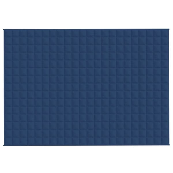 vidaXL tyngdetæppe 155x220 cm 7 kg stof blå