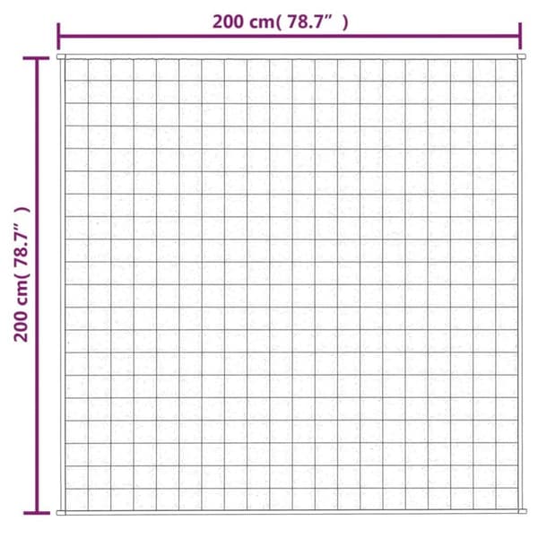 vidaXL tyngdetæppe 200x200 cm 9 kg stof lys cremefarve