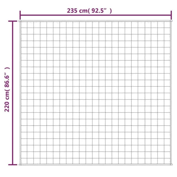 vidaXL Painopeitto sininen 220x235 cm 11 kg kangas