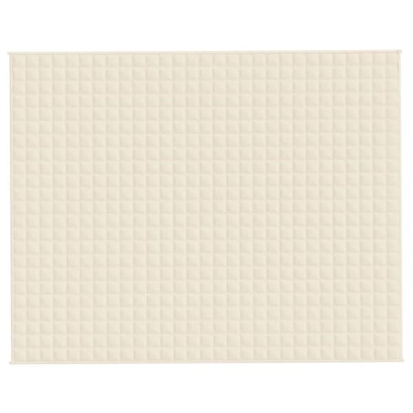vidaXL tyngdetæppe 235x290 cm 15 kg stof lys cremefarve