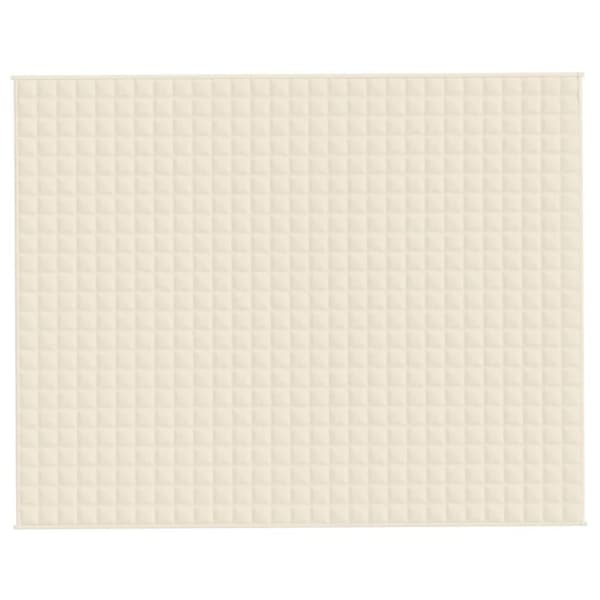vidaXL Tyngdtäcke gräddvit 235x290 cm 11 kg tyg