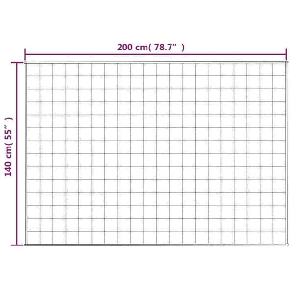 vidaXL Vektdyne kremhvit 140x200 cm 10 kg stoff