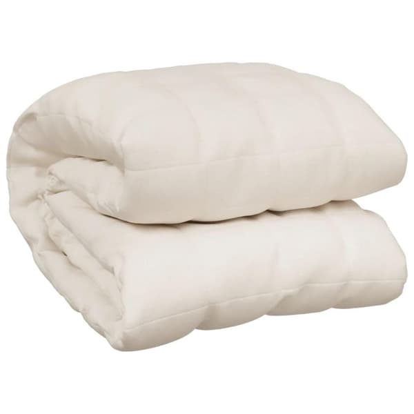 vidaXL Vektdyne kremhvit 140x200 cm 10 kg stoff
