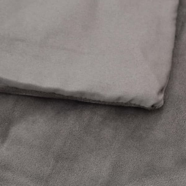 vidaXL tyngdetæppe med betræk 200x220 cm 13 kg stof grå