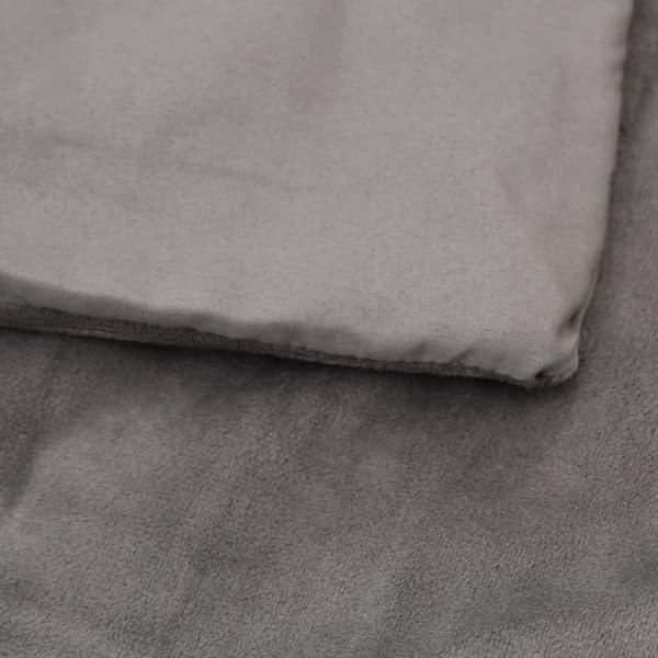 vidaXL tyngdetæppe med betræk 200x230 cm 13 kg stof grå