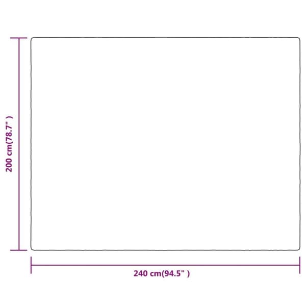vidaXL Filt gräddvit 200x240 cm polyester