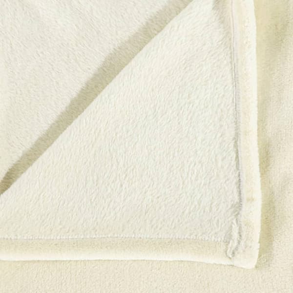 vidaXL tæppe 200x240 cm polyester cremefarvet