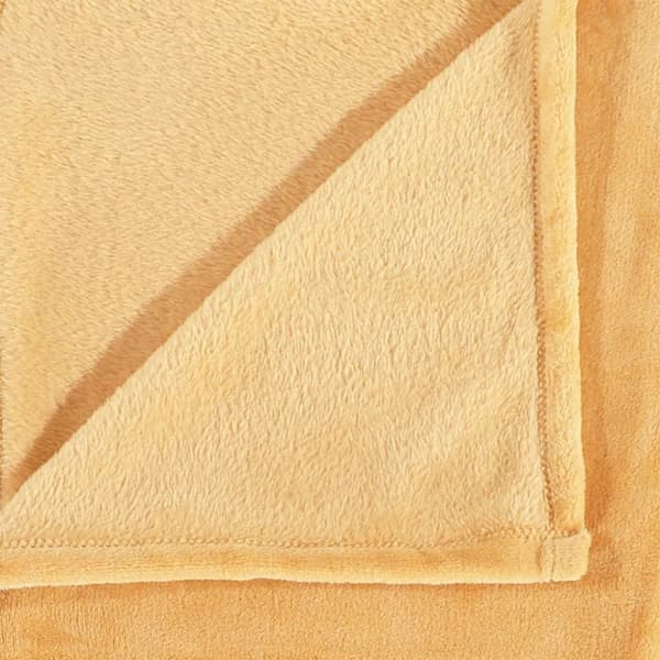 vidaXL tæppe 150x200 cm polyester abrikosfarvet
