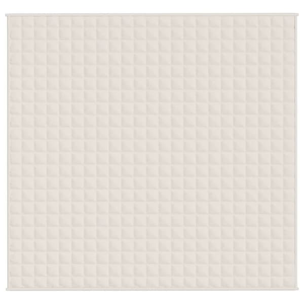 vidaXL tyngdetæppe 220x240 cm 15 kg stof lys cremefarve