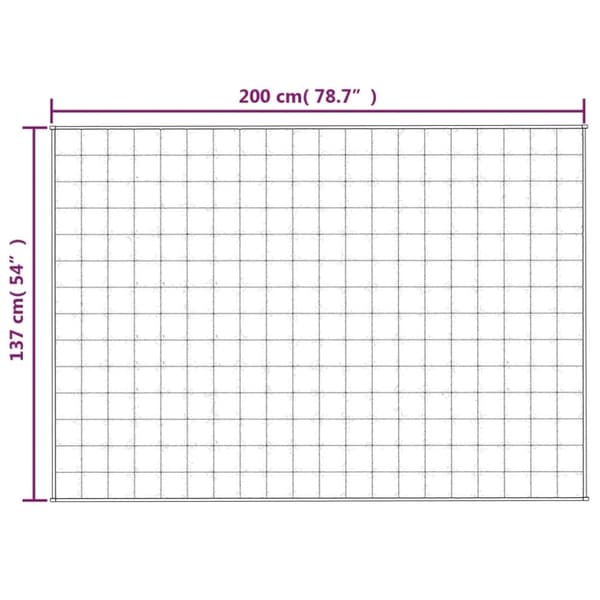 vidaXL tyngdetæppe 137x200 cm 6 kg stof lys cremefarve