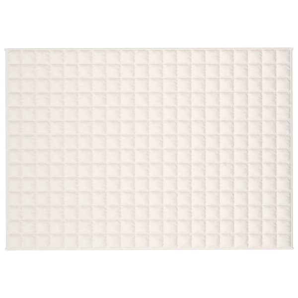 vidaXL tyngdetæppe 135x200 cm 6 kg stof lys cremefarve