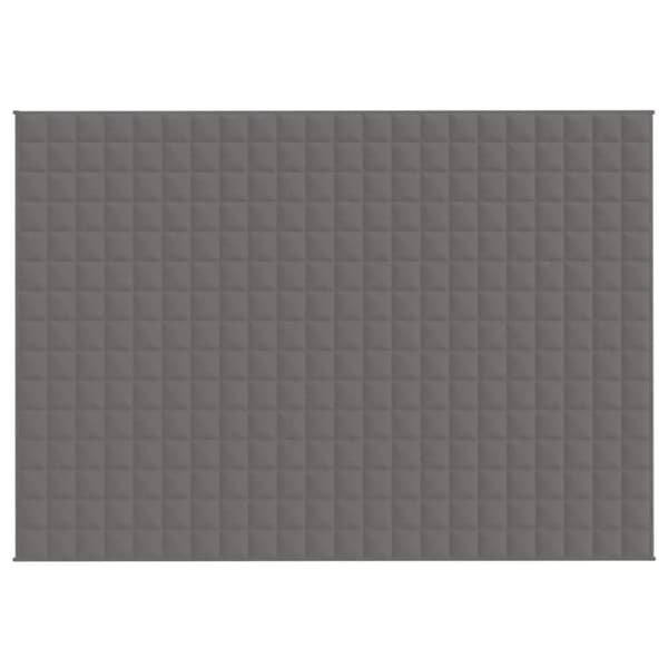 vidaXL tyngdetæppe 155x220 cm 11 kg stof grå
