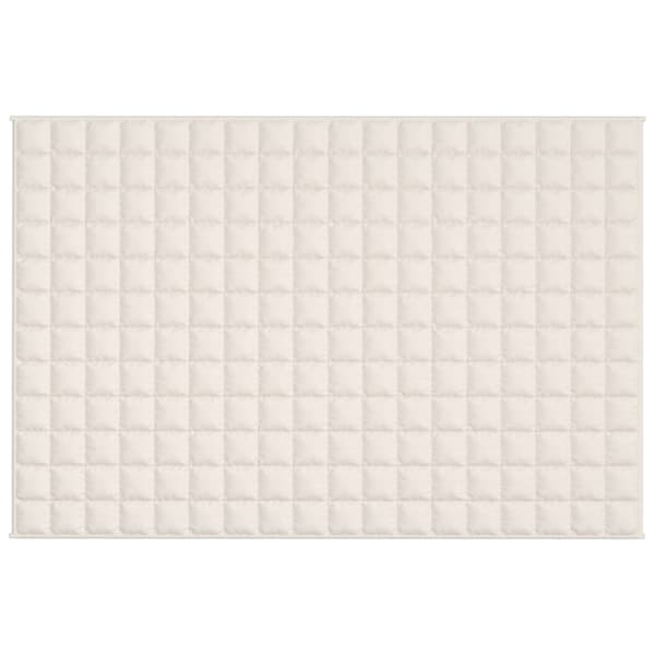 vidaXL tyngdetæppe 122x183 cm 5 kg stof lys cremefarve