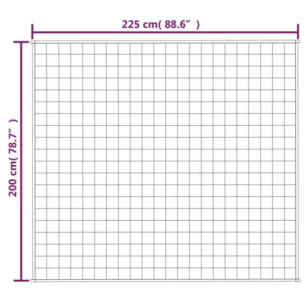 vidaXL tyngdetæppe 200x225 cm 13 kg stof lys cremefarve