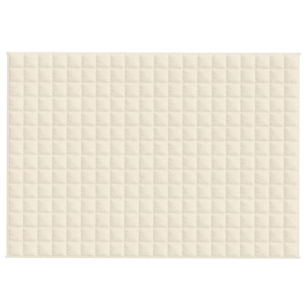 vidaXL tyngdetæppe 138x200 cm 6 kg stof lys cremefarve