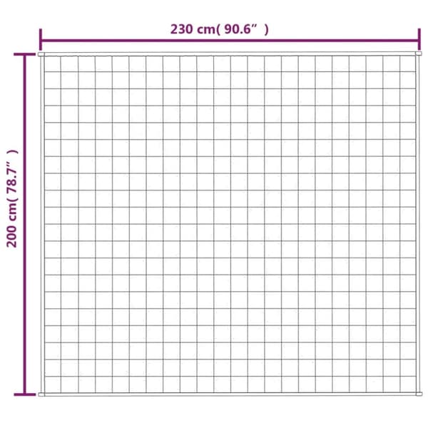 vidaXL tyngdetæppe 200x230 cm 13 kg stof grå