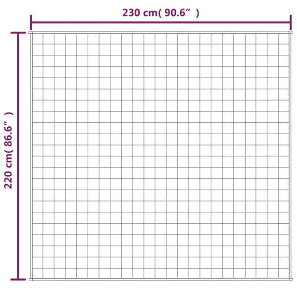vidaXL Tyngdtäcke blå 220x230 cm 11 kg tyg