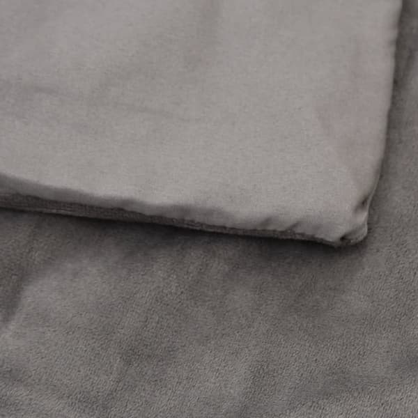 vidaXL tyngdetæppe med betræk 120x180 cm 9 kg stof grå