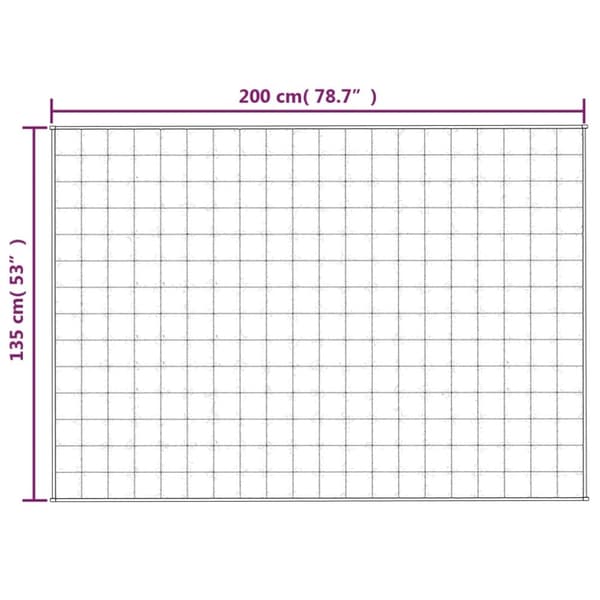 vidaXL tyngdetæppe 135x200 cm 6 kg stof grå