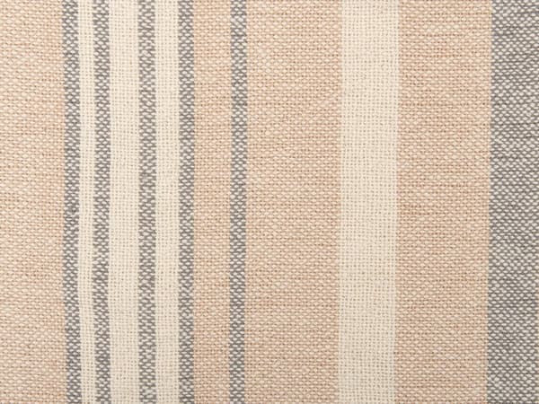 Torkkupeitto beige 130 x 170 cm puuvilla polyesteri raidallinen tupsut käsintehty moderni