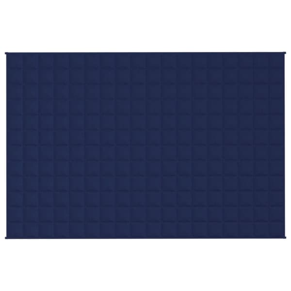 vidaXL tyngdetæppe 122x183 cm 9 kg stof blå