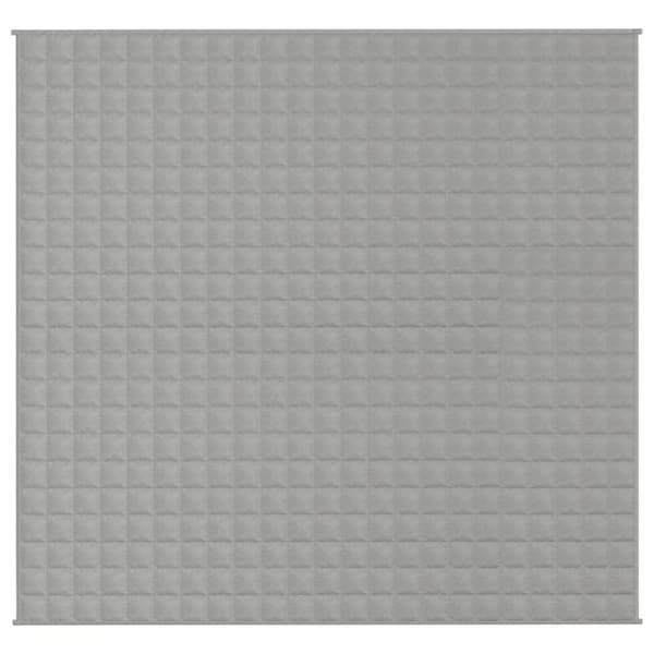 vidaXL tyngdetæppe 220x240 cm 15 kg stof grå