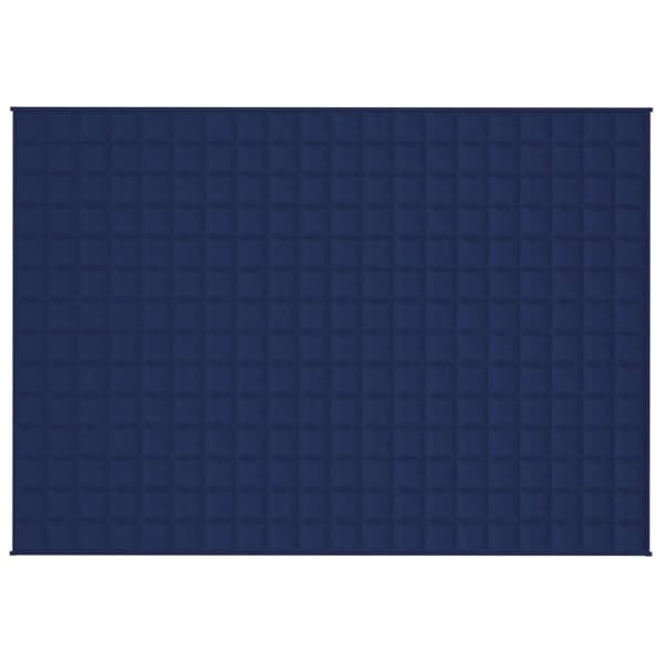 vidaXL tyngdetæppe 137x200 cm 6 kg stof blå