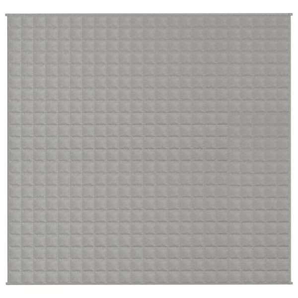 vidaXL tyngdetæppe 220x230 cm 15 kg stof grå
