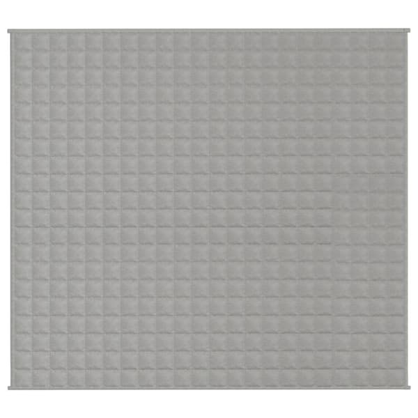 vidaXL tyngdetæppe 200x220 cm 13 kg stof grå