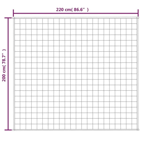 vidaXL tyngdetæppe 200x220 cm 13 kg stof grå