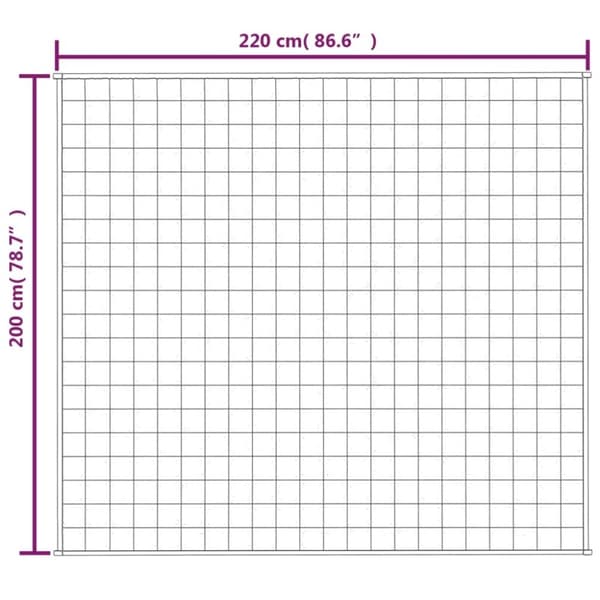 vidaXL tyngdetæppe 200x220 cm 9 kg stof grå