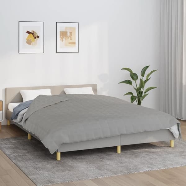vidaXL tyngdetæppe 200x220 cm 9 kg stof grå