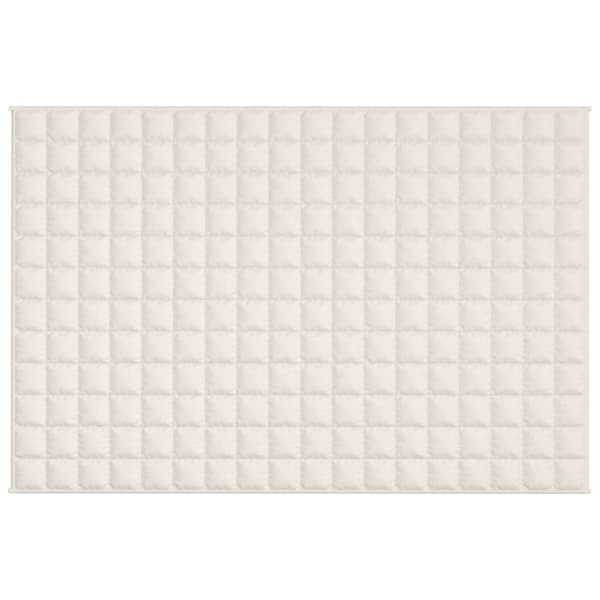 vidaXL Tyngdtäcke gräddvit 122x183 cm 9 kg tyg