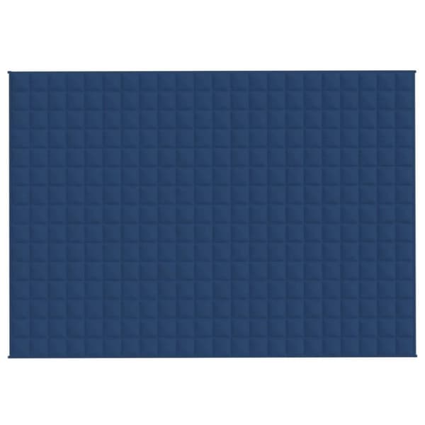 vidaXL tyngdetæppe 155x220 cm 11 kg stof blå